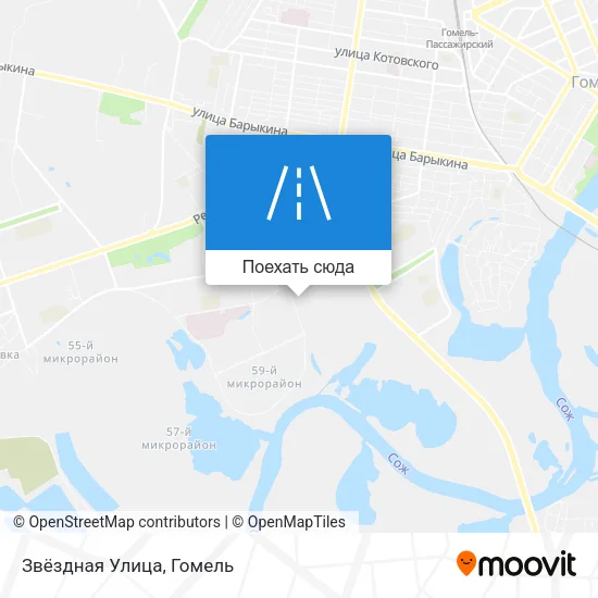 Карта Звёздная Улица