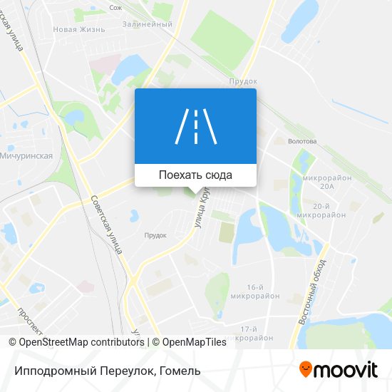 Карта Ипподромный Переулок