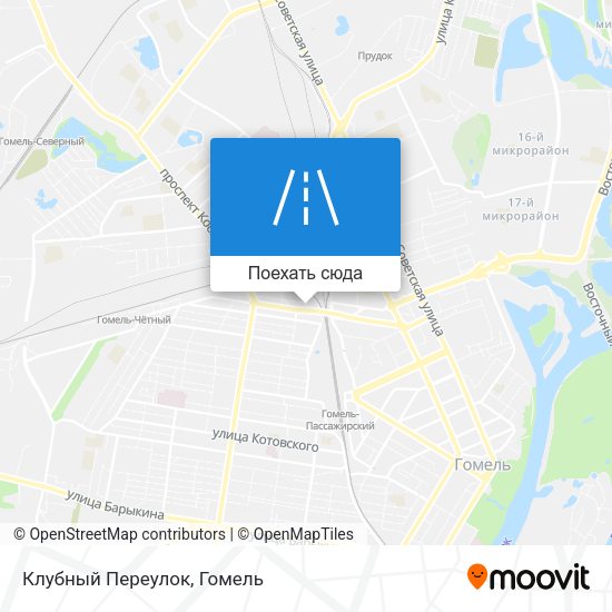 Карта Клубный Переулок