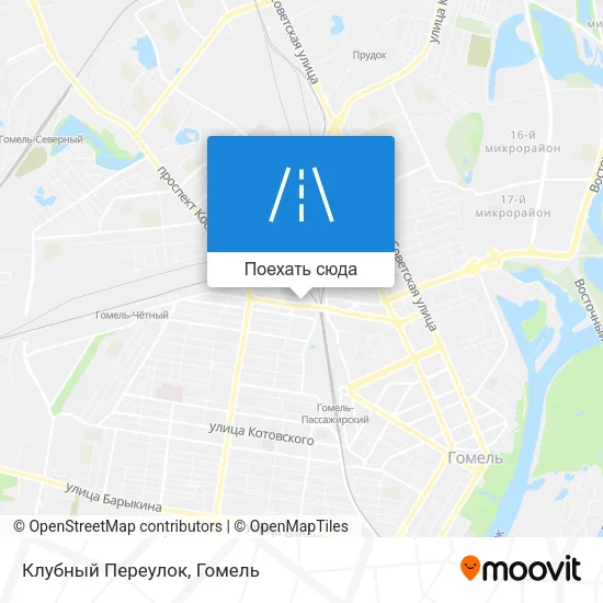 Карта Клубный Переулок