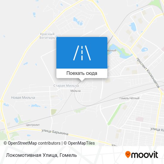 Карта Локомотивная Улица