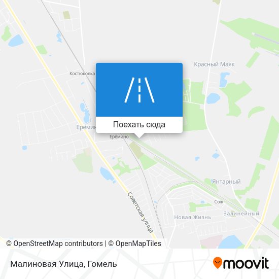 Карта Малиновая Улица