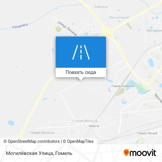 Карта Могилёвская Улица