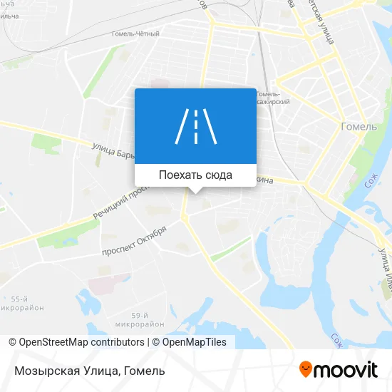 Карта Мозырская Улица