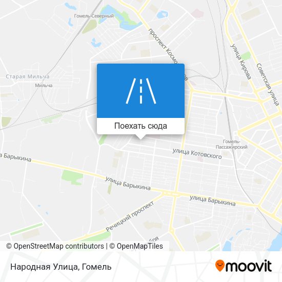 Карта Народная Улица