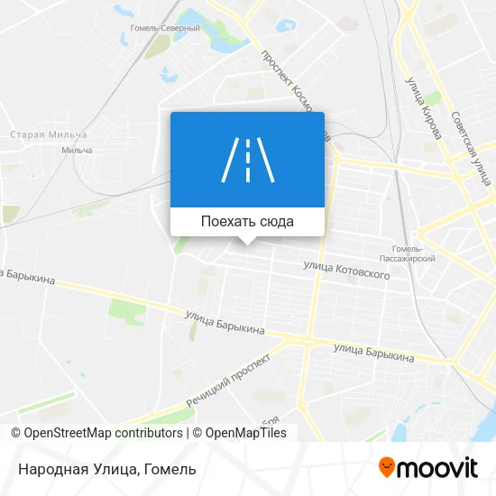Карта Народная Улица