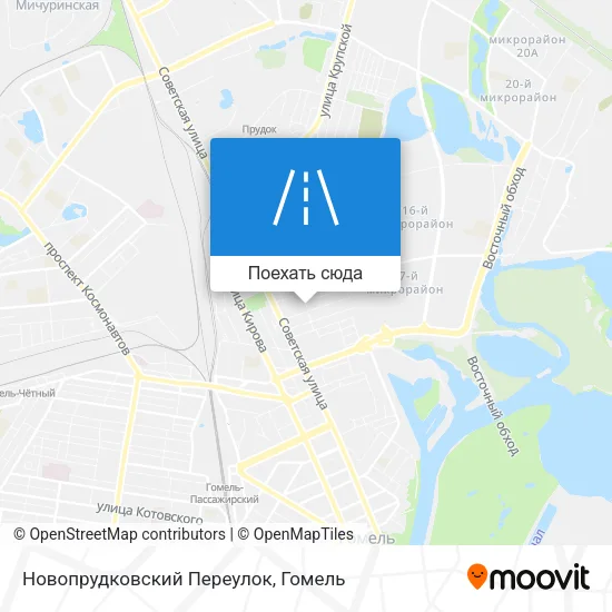 Карта Новопрудковский Переулок