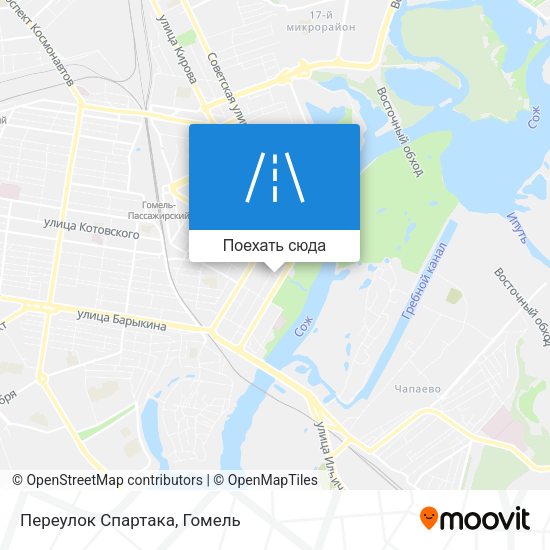 Карта Переулок Спартака