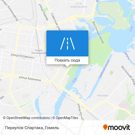 Карта Переулок Спартака