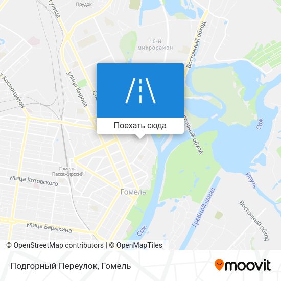 Карта Подгорный Переулок