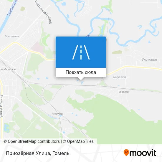 Карта Приозёрная Улица