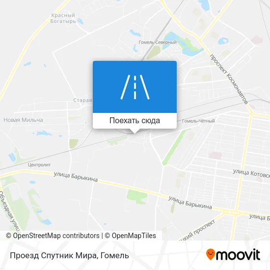 Карта Проезд Спутник Мира