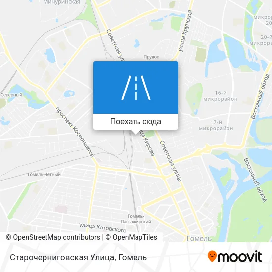 Карта Старочерниговская Улица