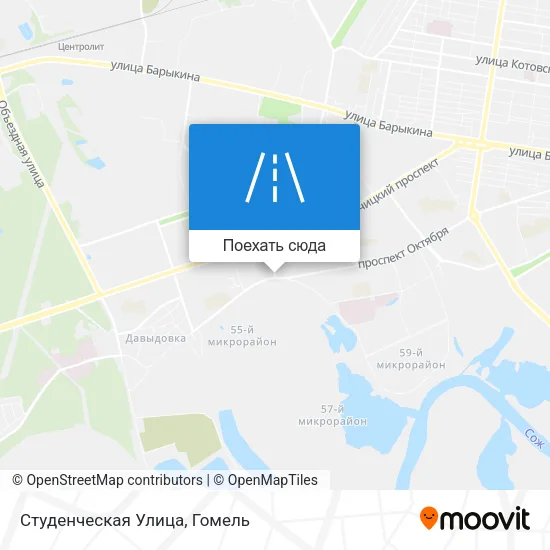 Карта Студенческая Улица