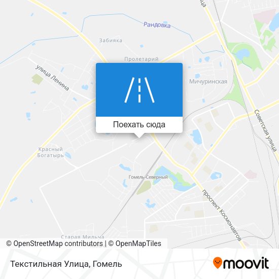 Карта Текстильная Улица