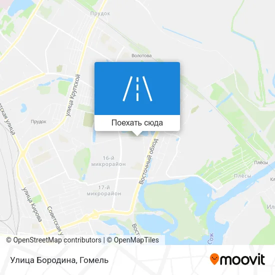 Карта Улица Бородина