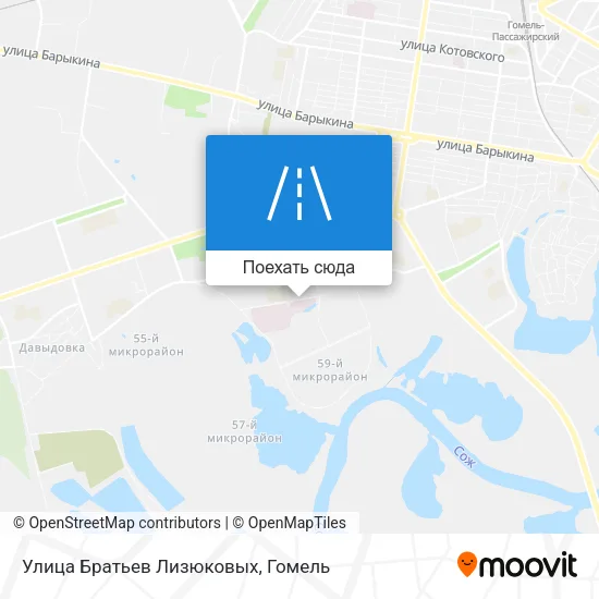 Карта Улица Братьев Лизюковых