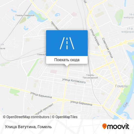 Карта Улица Ватутина