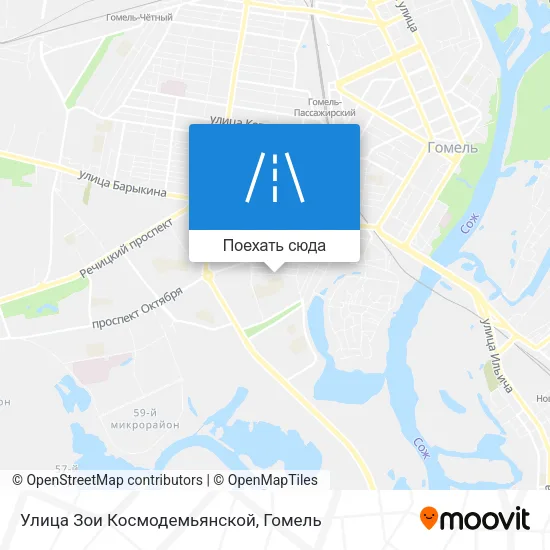 Карта Улица Зои Космодемьянской