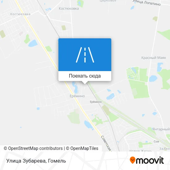 Карта Улица Зубарева