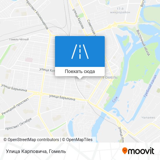 Карта Улица Карповича