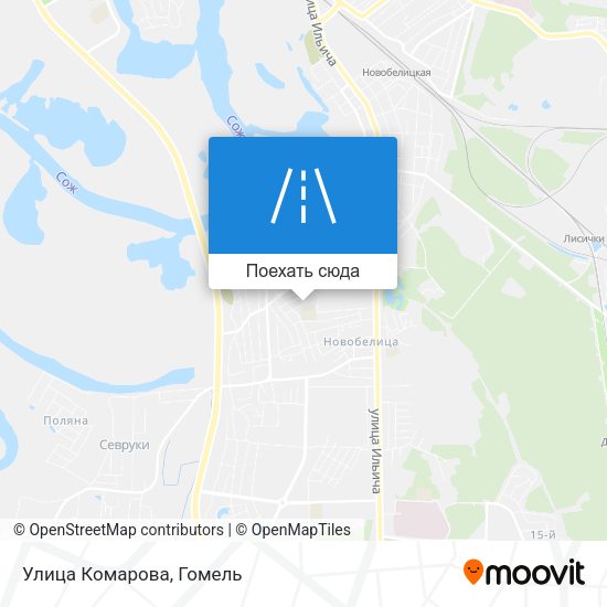 Карта Улица Комарова