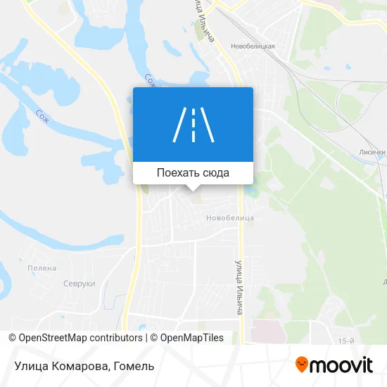 Карта Улица Комарова