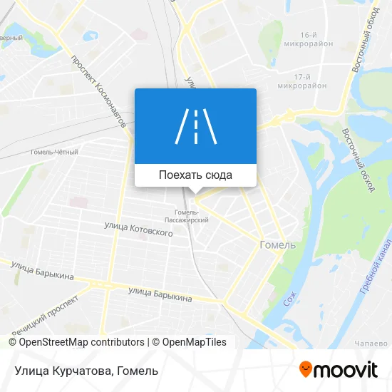 Карта Улица Курчатова