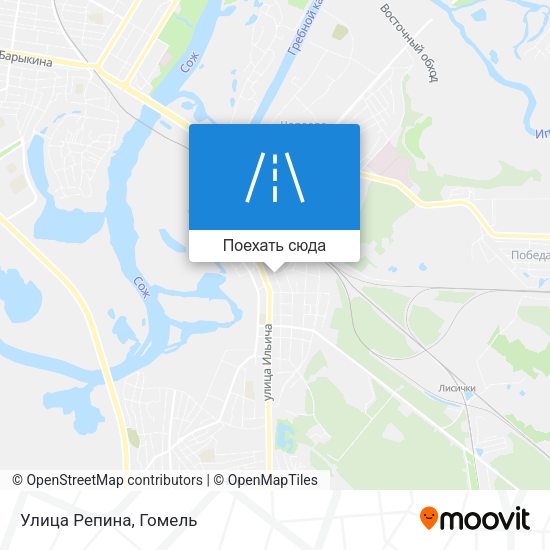 Карта Улица Репина