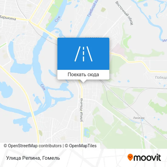 Карта Улица Репина
