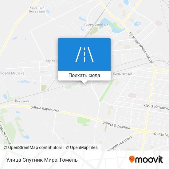 Карта Улица Спутник Мира