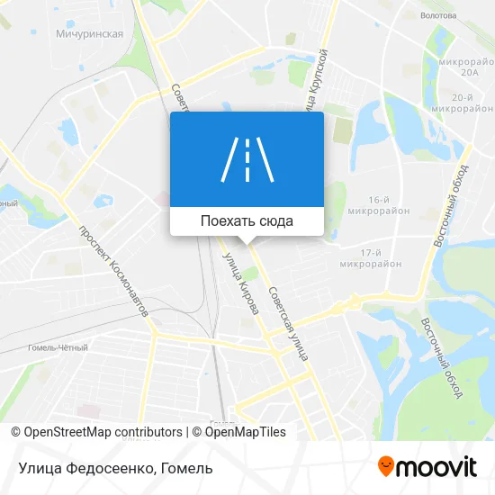 Карта Улица Федосеенко