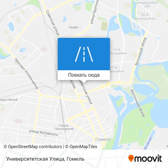 Карта Университетская Улица