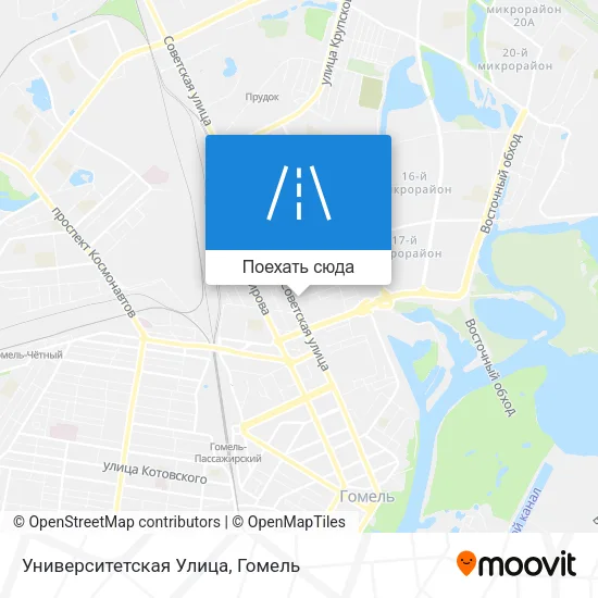 Карта Университетская Улица