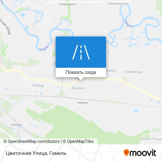 Карта Цветочная Улица