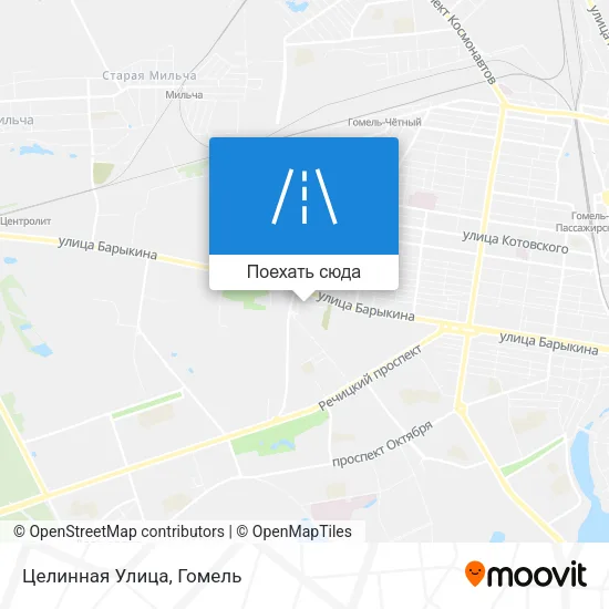 Карта Целинная Улица