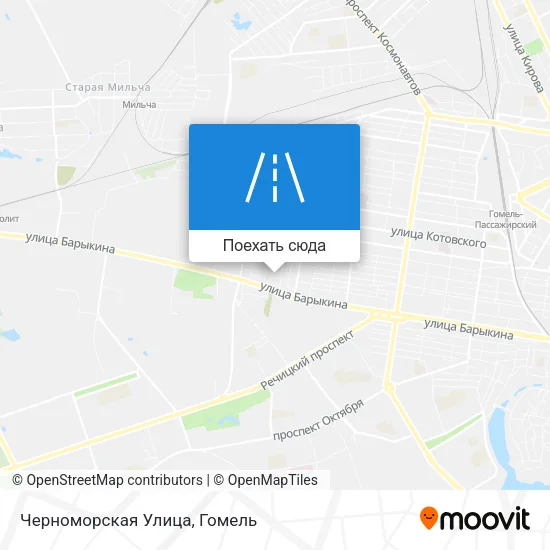 Карта Черноморская Улица
