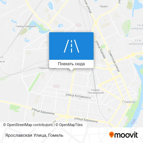 Карта Ярославская Улица