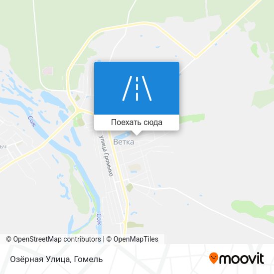 Карта Озёрная Улица
