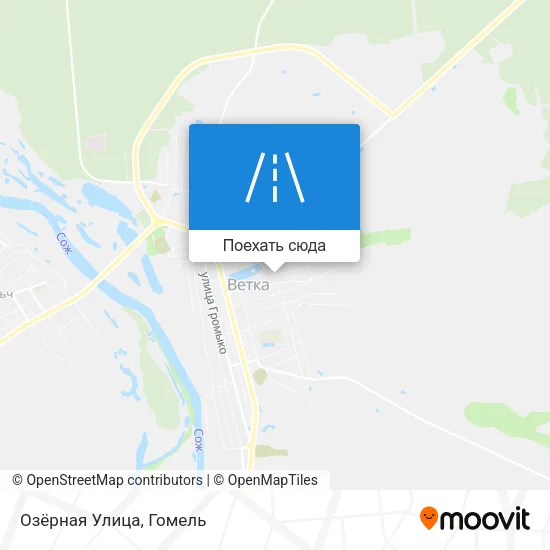 Карта Озёрная Улица
