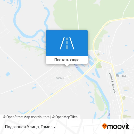 Карта Подгорная Улица