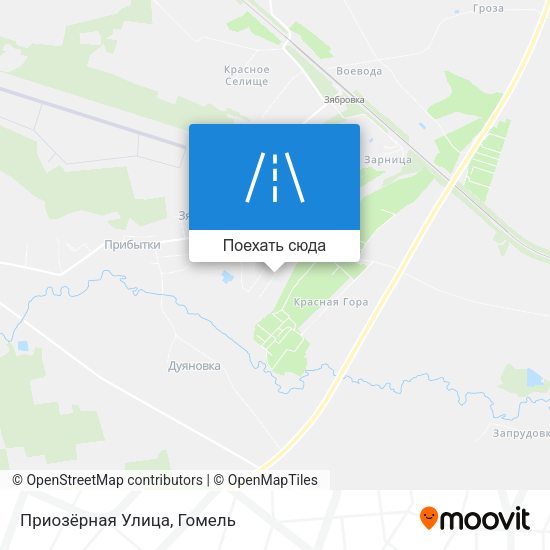 Карта Приозёрная Улица