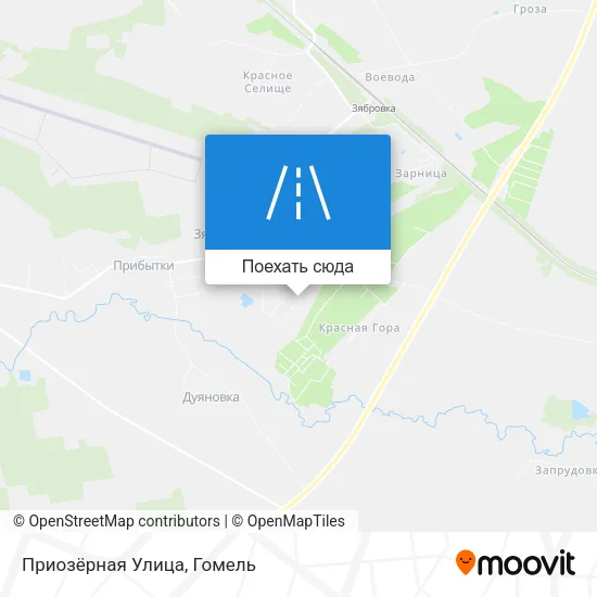 Карта Приозёрная Улица