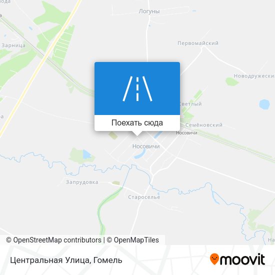 Карта Центральная Улица