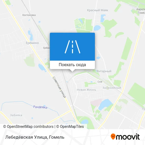 Карта Лебедёвская Улица