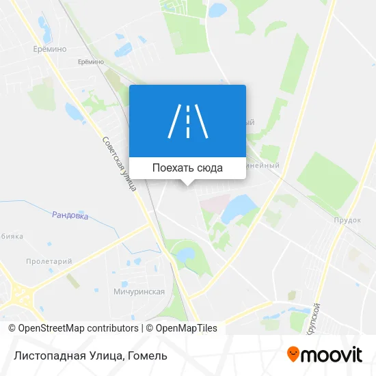 Карта Листопадная Улица