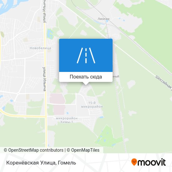 Карта Коренёвская Улица