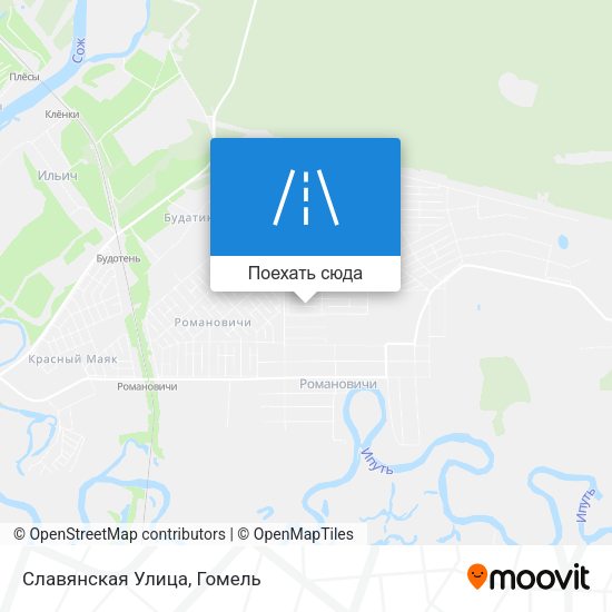 Карта Славянская Улица