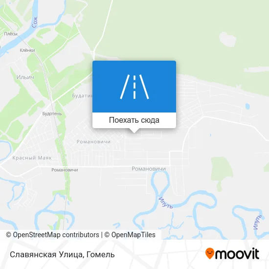 Карта Славянская Улица