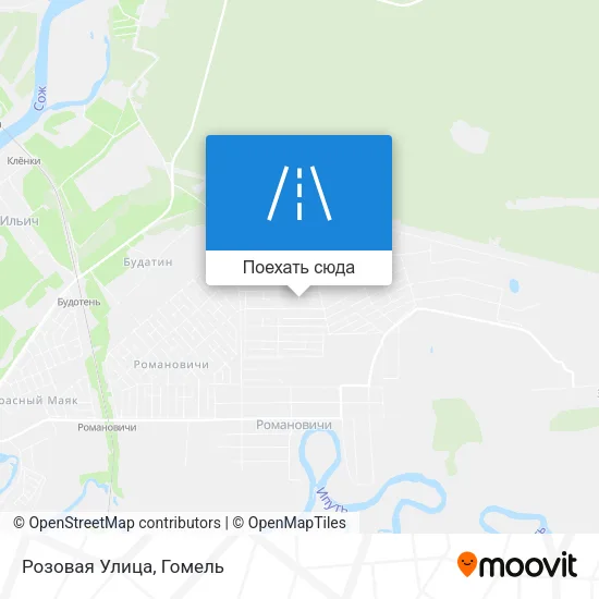 Карта Розовая Улица